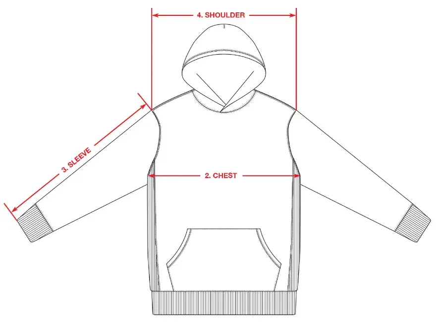 How to measure hoodie size 