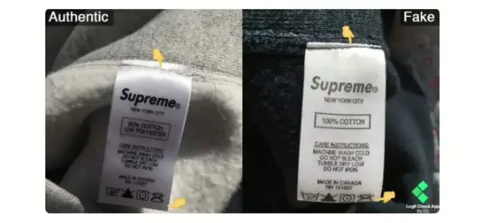 How do you tell if a Supreme hoodie is real