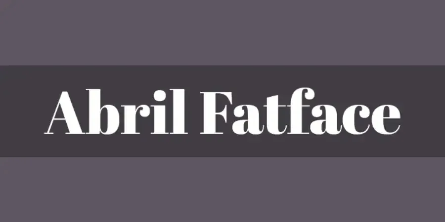 Abril Fatface