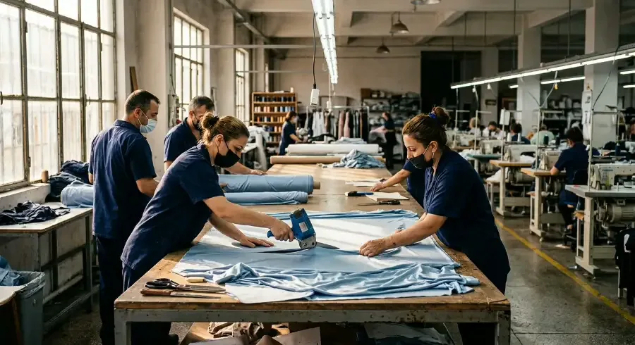 Garment manufacturing facility producing modal loungewear.