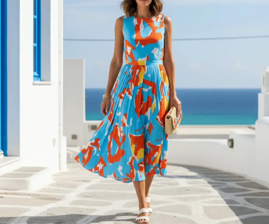 Sky Blue & Mandarin Orange