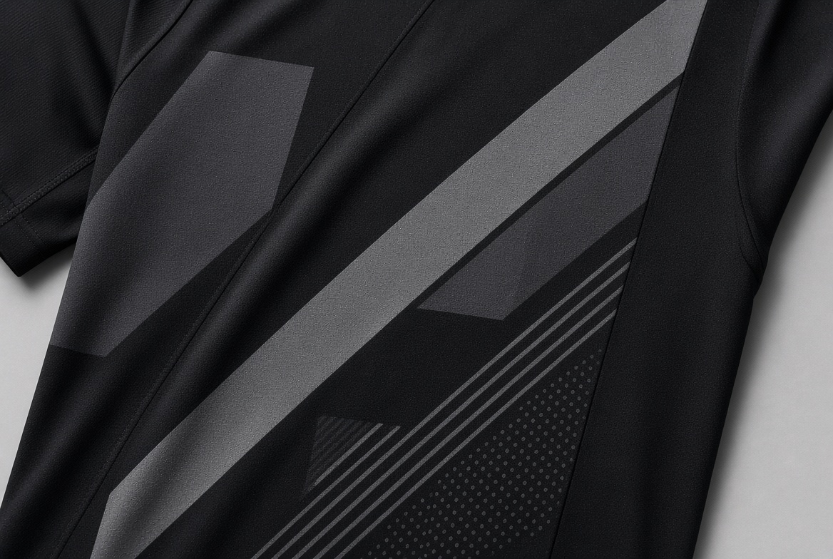 Printed panel checked for registration on the garment