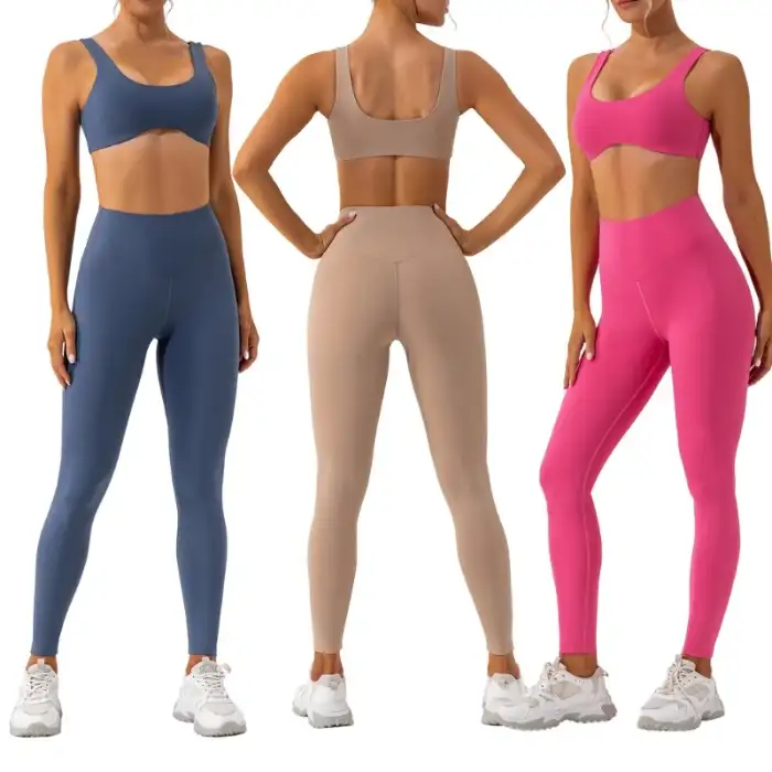 Pink and green activewear