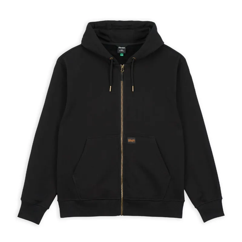 Zip-up hoodie with a full-length front zipper