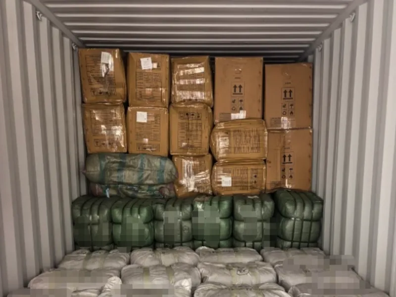 Packed hoodie boxes ready to ship