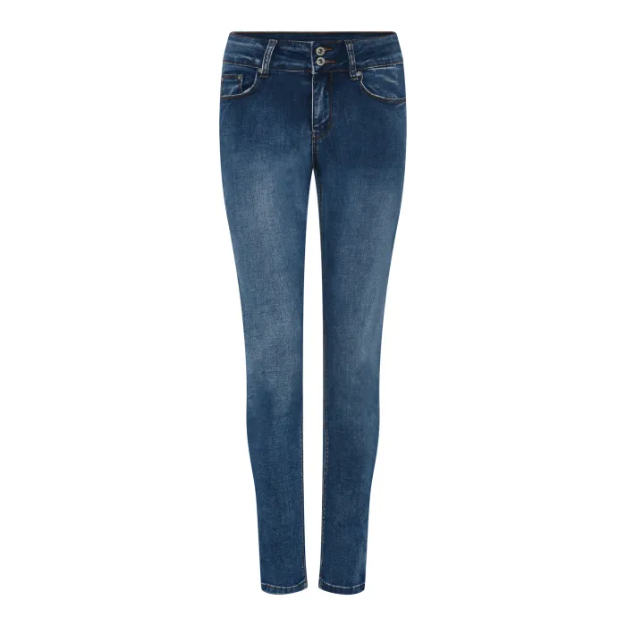 Dark-wash skinny jeans