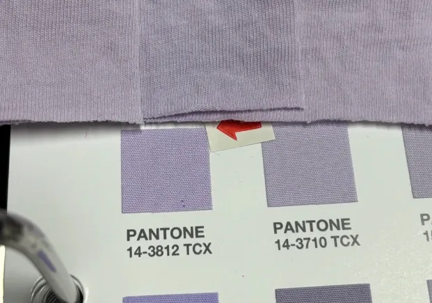 Fabric and colour swatches on a colour card — colour matched to your palette