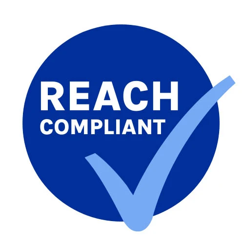 Blue REACH compliance badge
