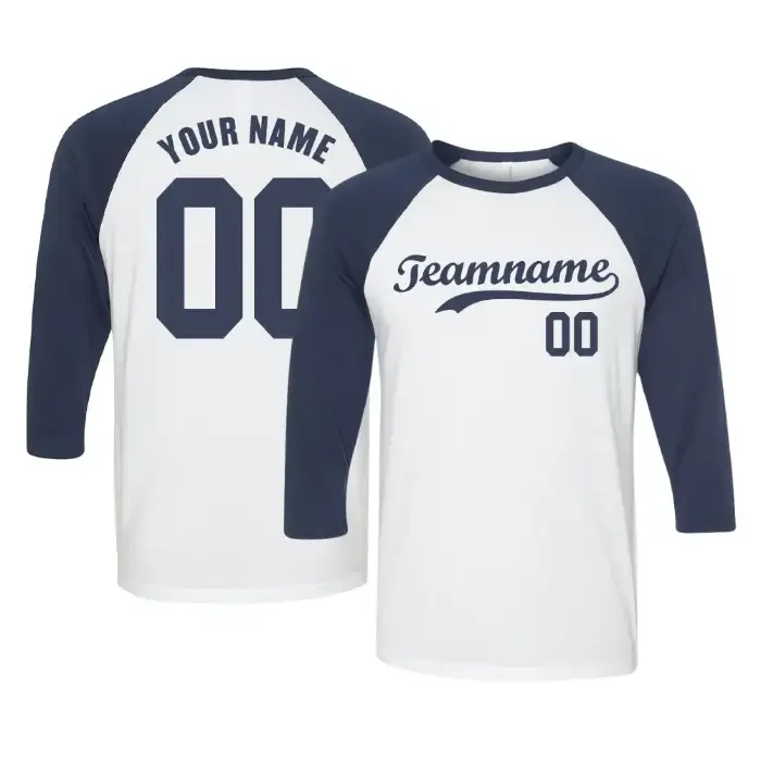 Custom raglan baseball t-shirt with contrast sleeves